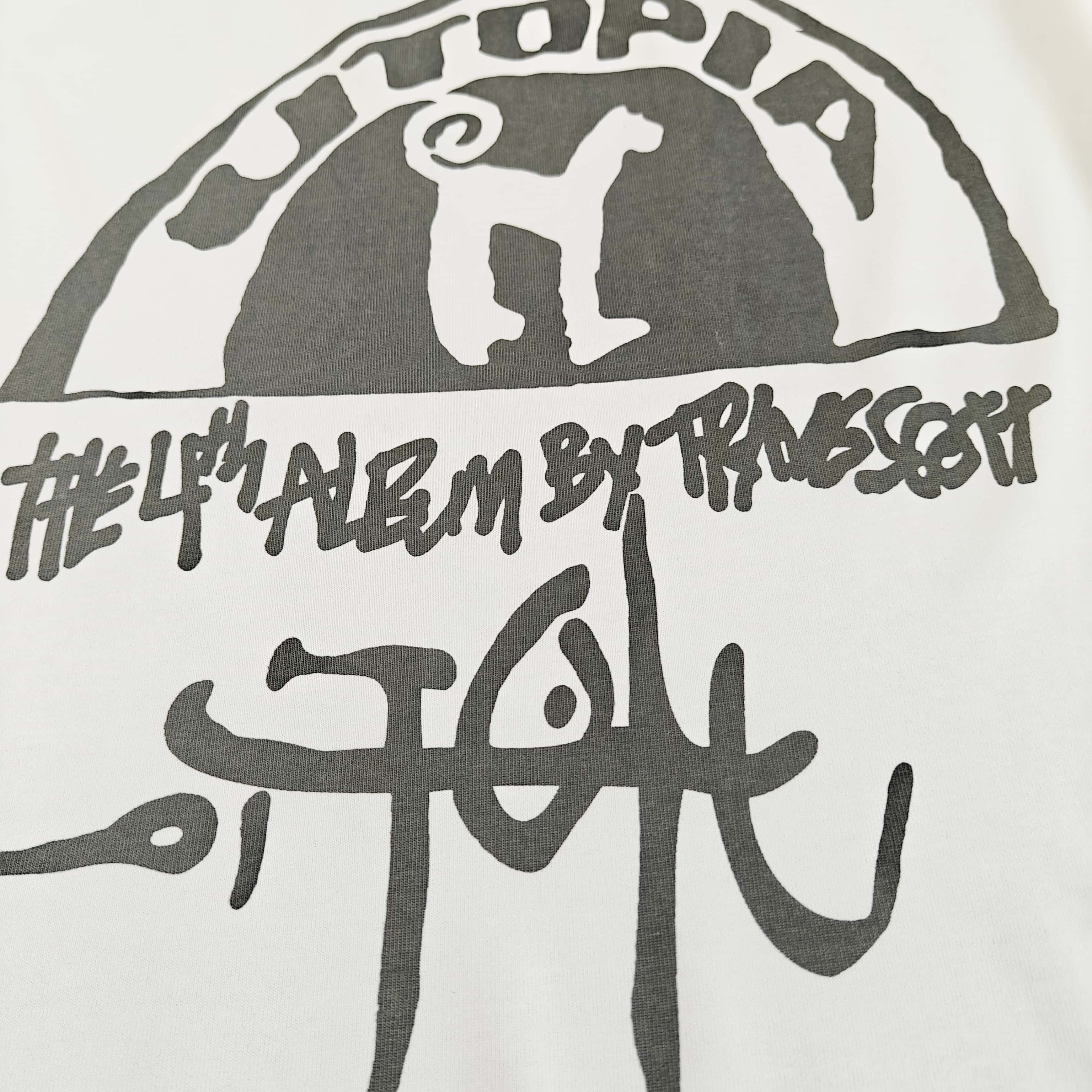 白色花苞印花短袖T恤 - 踹 528314（GZ）