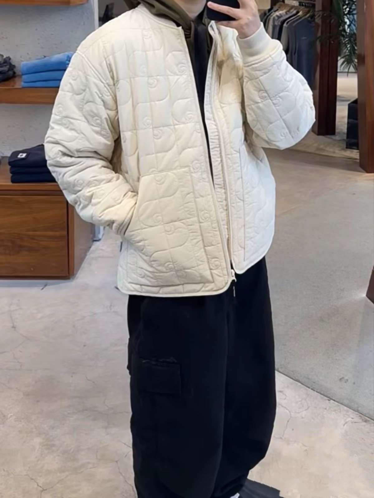 三色格子棉服夹克-卡 528109