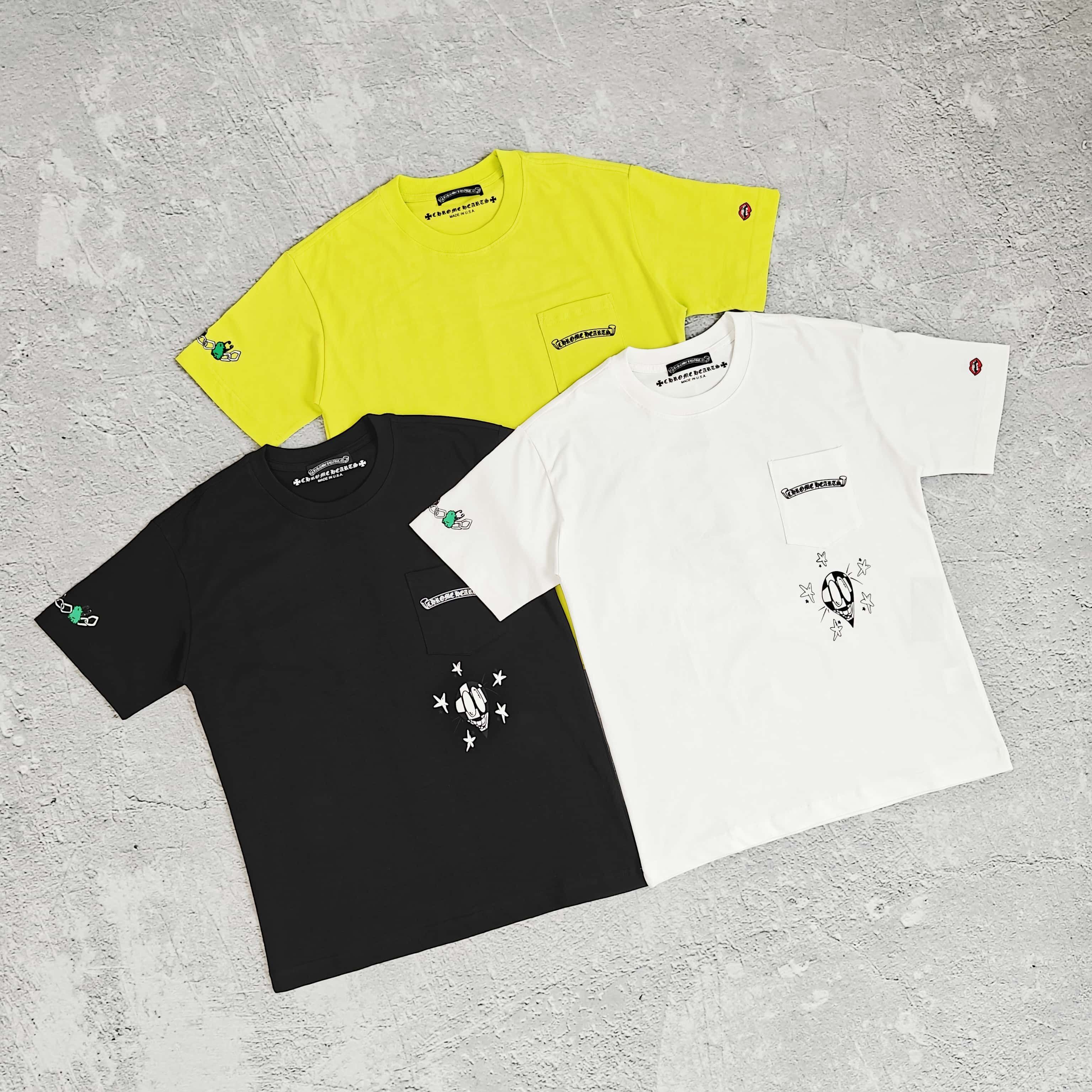 1to1reps T-Shirts fashion reps product 三色背后链条印花短袖T恤 - 克5286