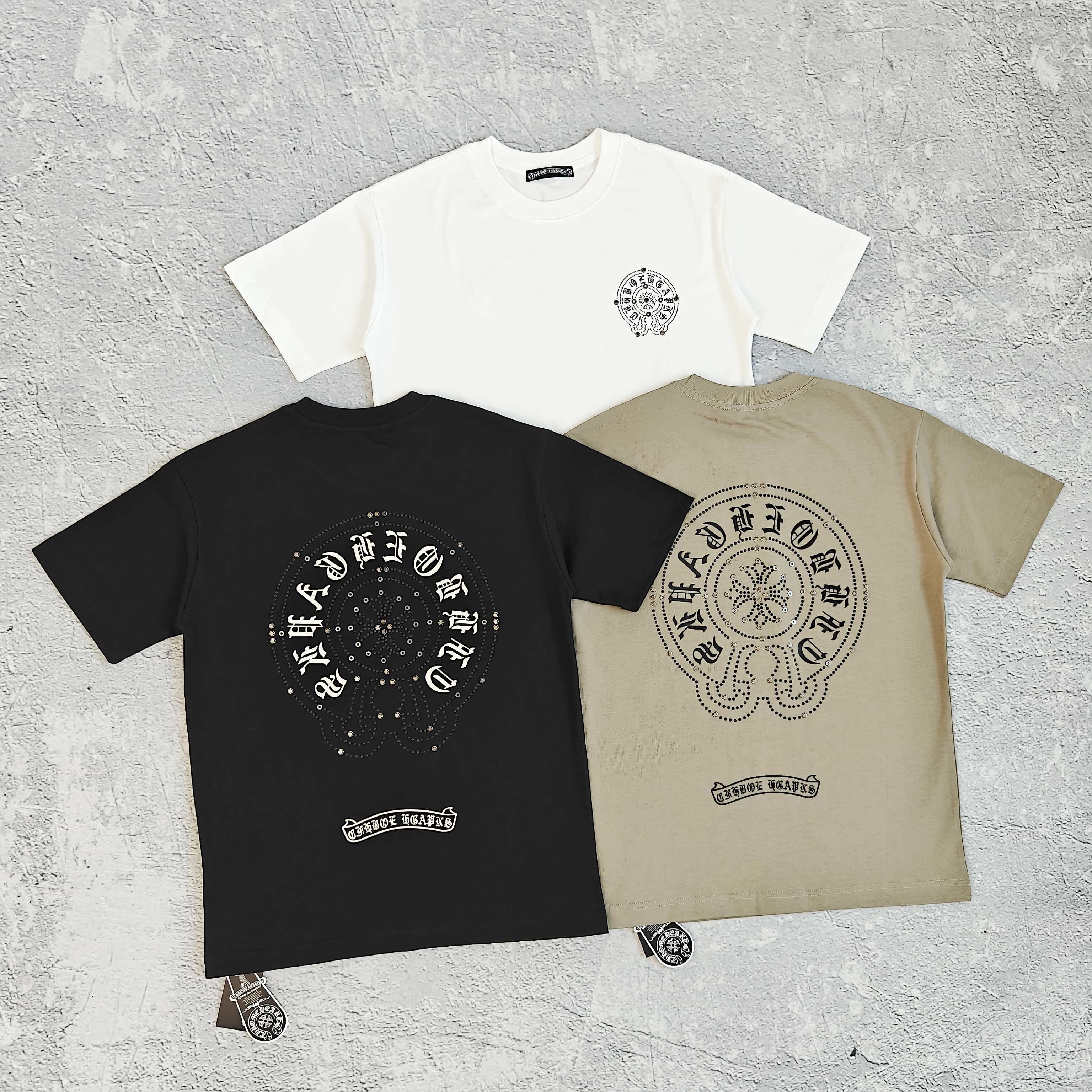 1to1reps T-Shirts fashion reps product 三色烫钻短袖T恤- 克 528685（S