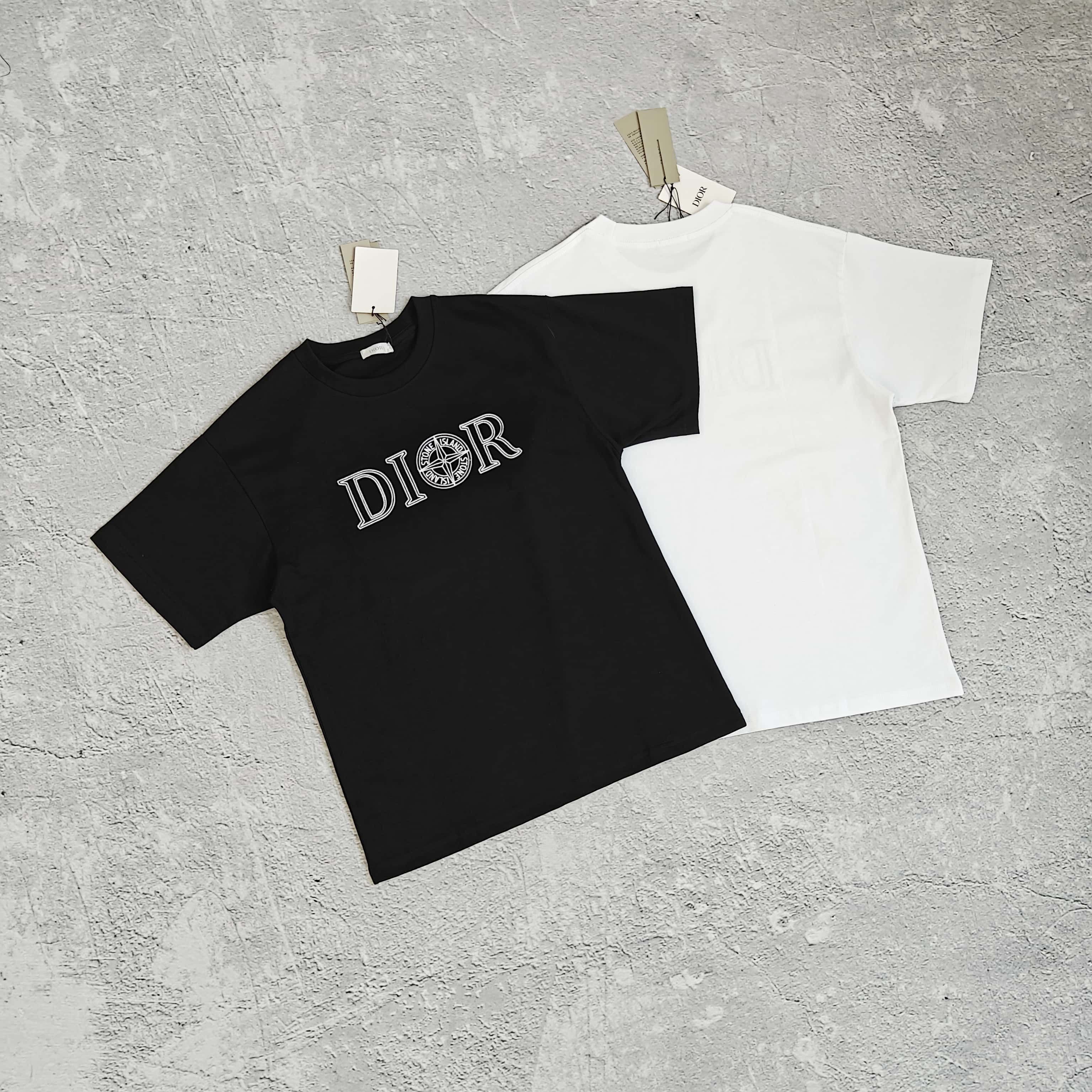 1to1reps T-Shirts fashion reps product 两色字母刺绣短袖T恤 - 滴 52869