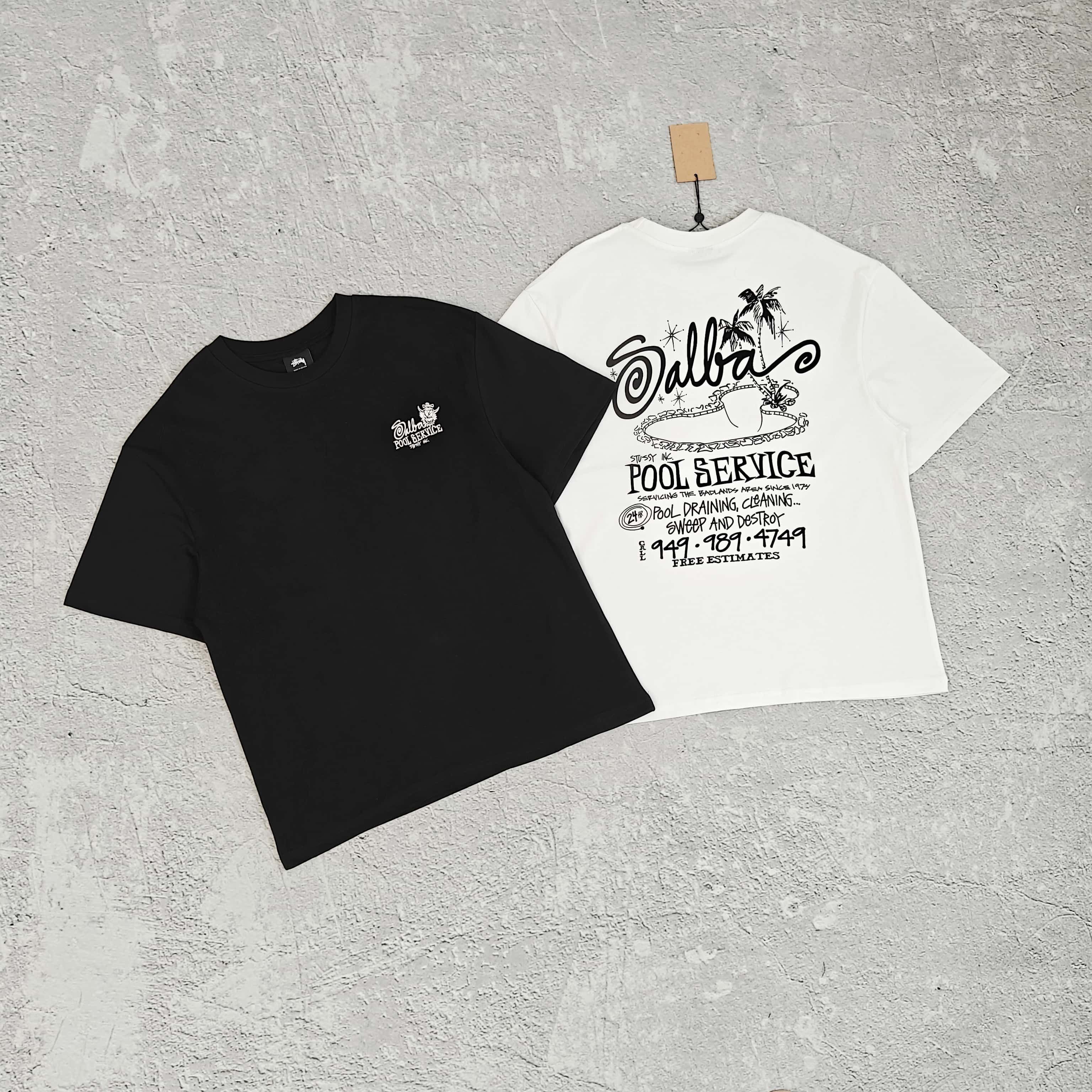 1to1reps T-Shirts fashion reps product 两色泳池棕榈树印花短袖T恤 - 西 52