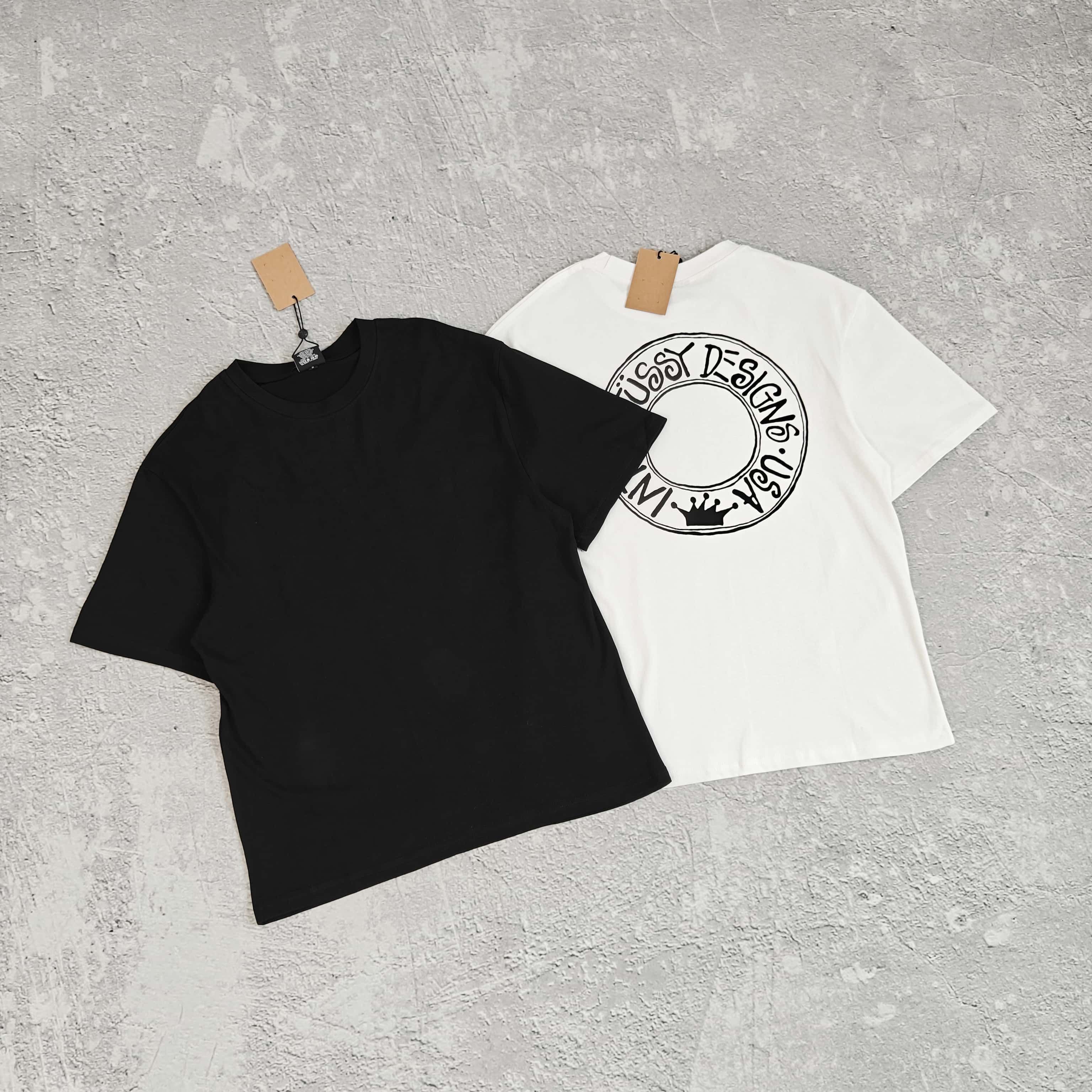 1to1reps T-Shirts fashion reps product 两色后背环形印花短袖T恤 - 西 528