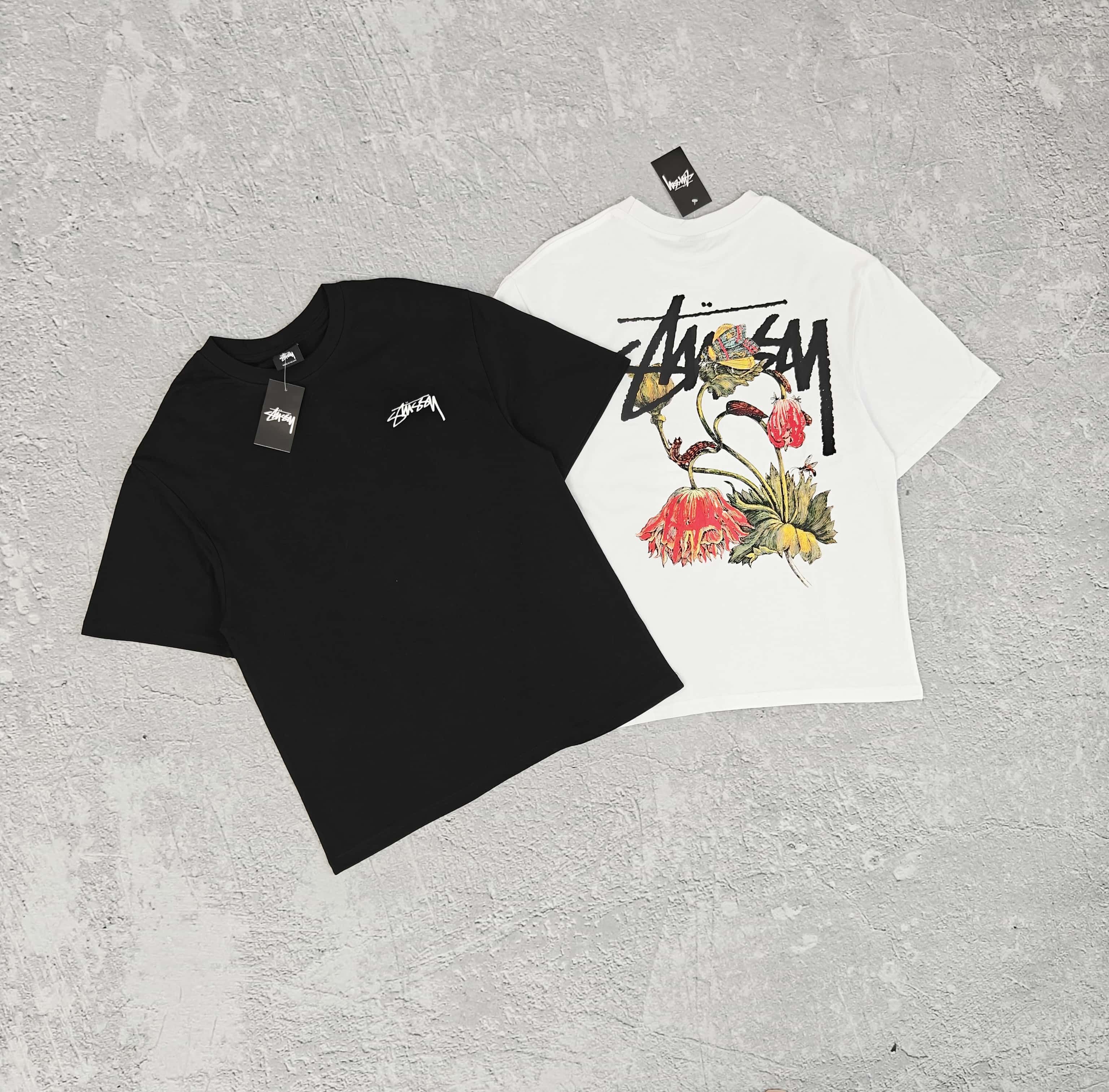 1to1reps T-Shirts fashion reps product 两色花朵印花短袖T恤 - 西 52850