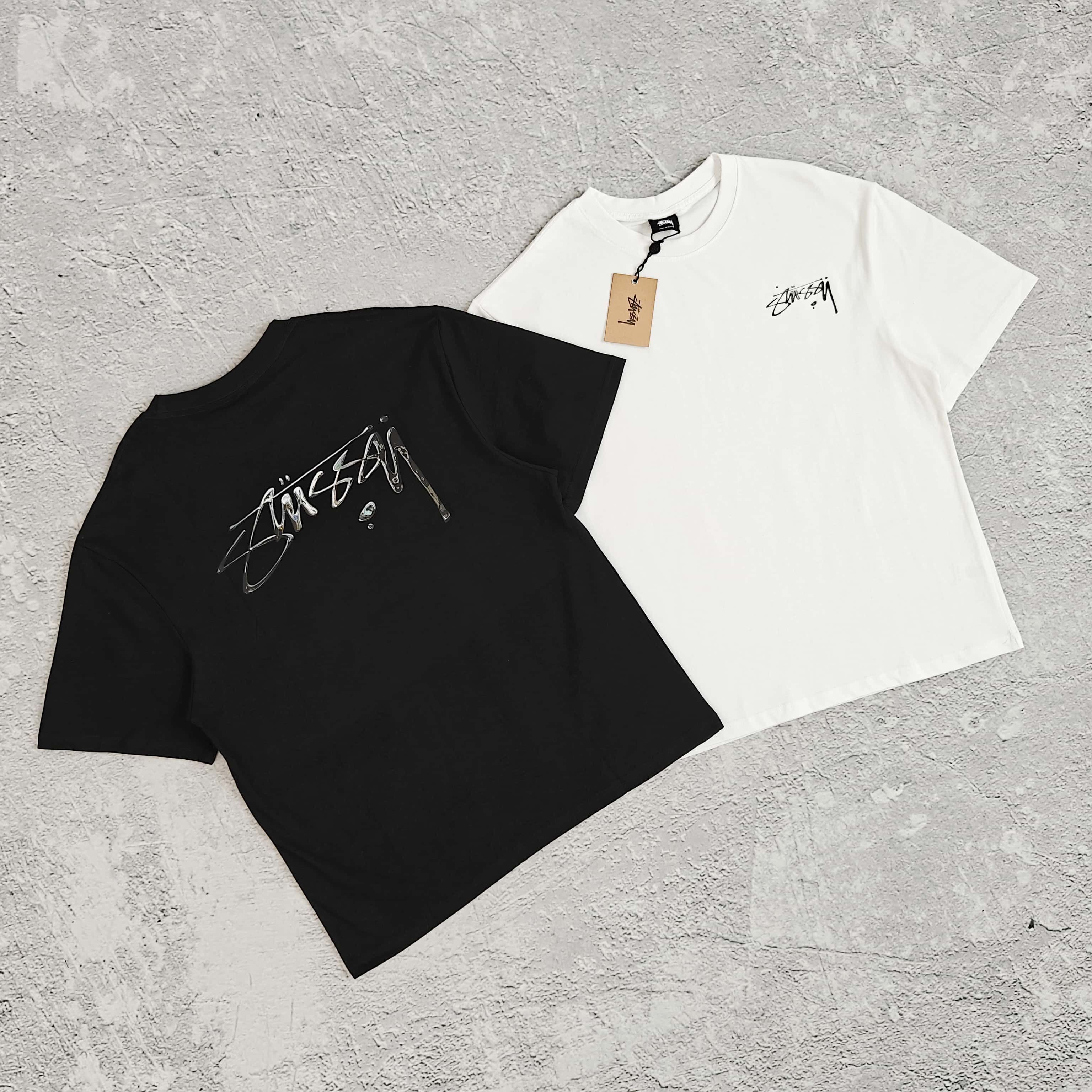 1to1reps T-Shirts fashion reps product 两色水银图案印花短袖T恤 - 西 528