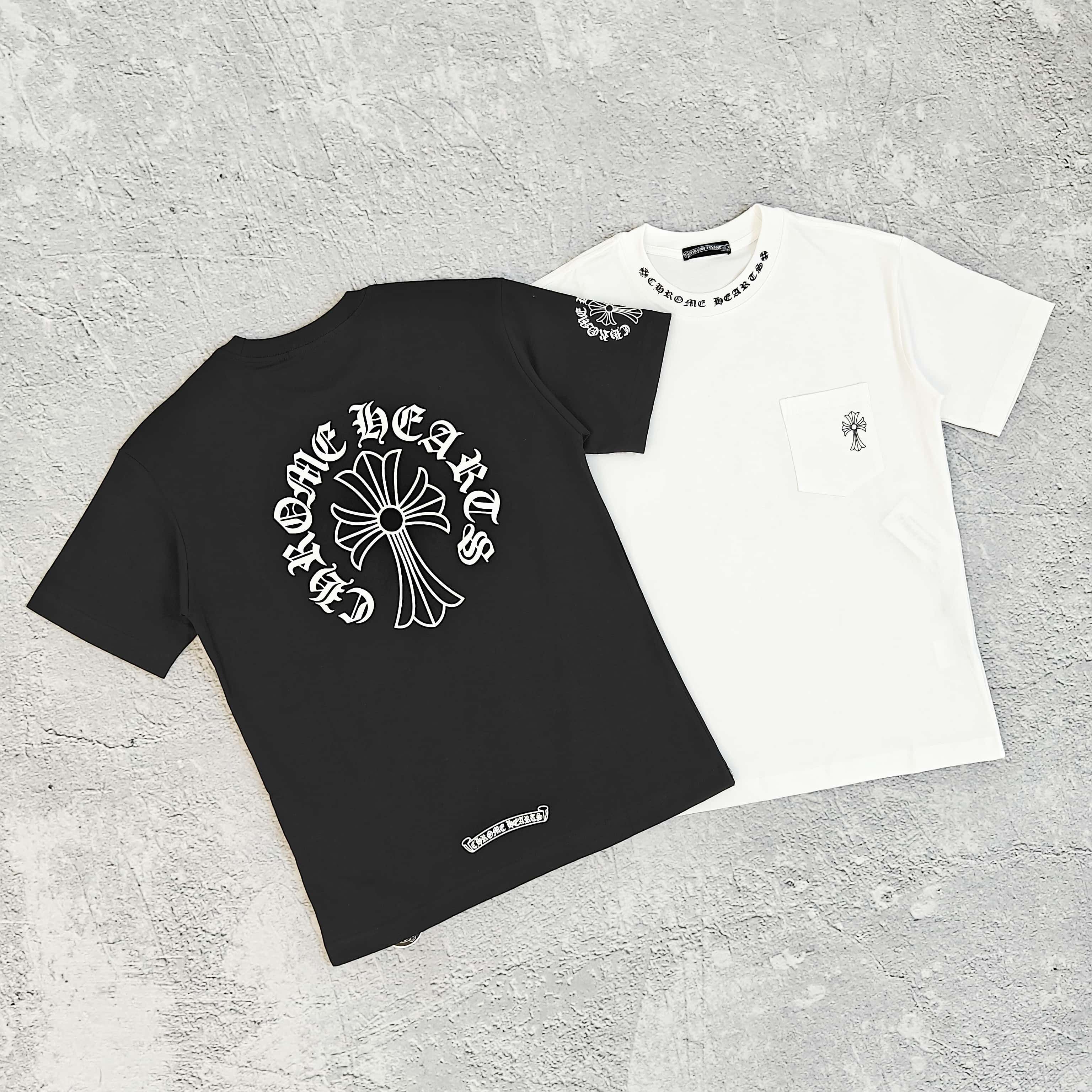 1to1reps T-Shirts fashion reps product 两色领口白色印花短袖T恤 - 克 528