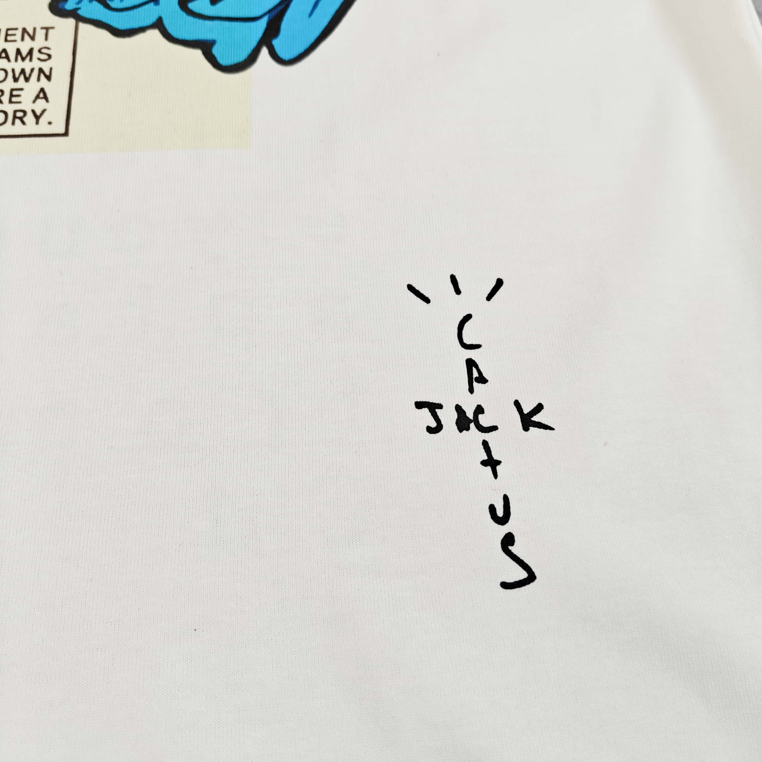 白色字母印花短袖T恤 - 踹 528340 （GZ）