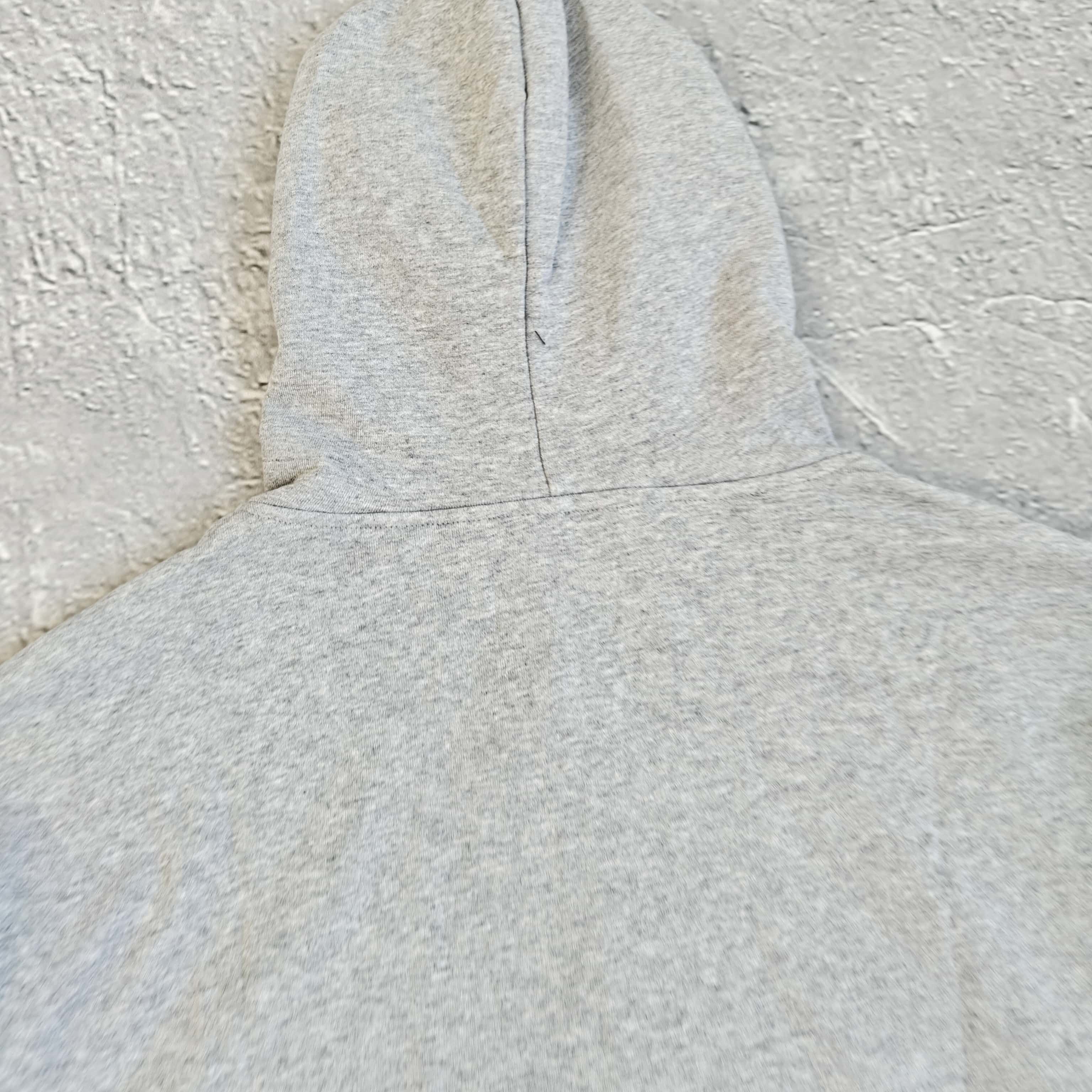灰色胸前字母印花拉链连帽卫衣 - 花 528733（GZ）