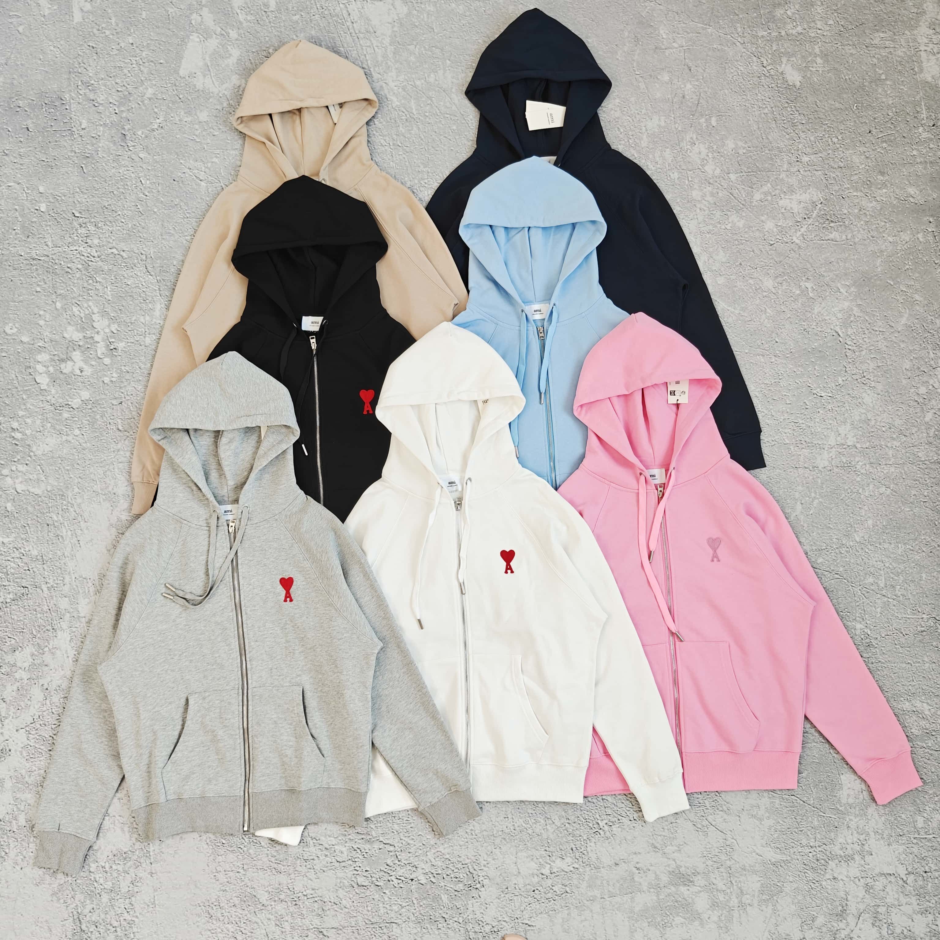 1to1reps Hoodies/Sweaters fashion reps product 七色小标拉链连帽卫衣- 米 528816