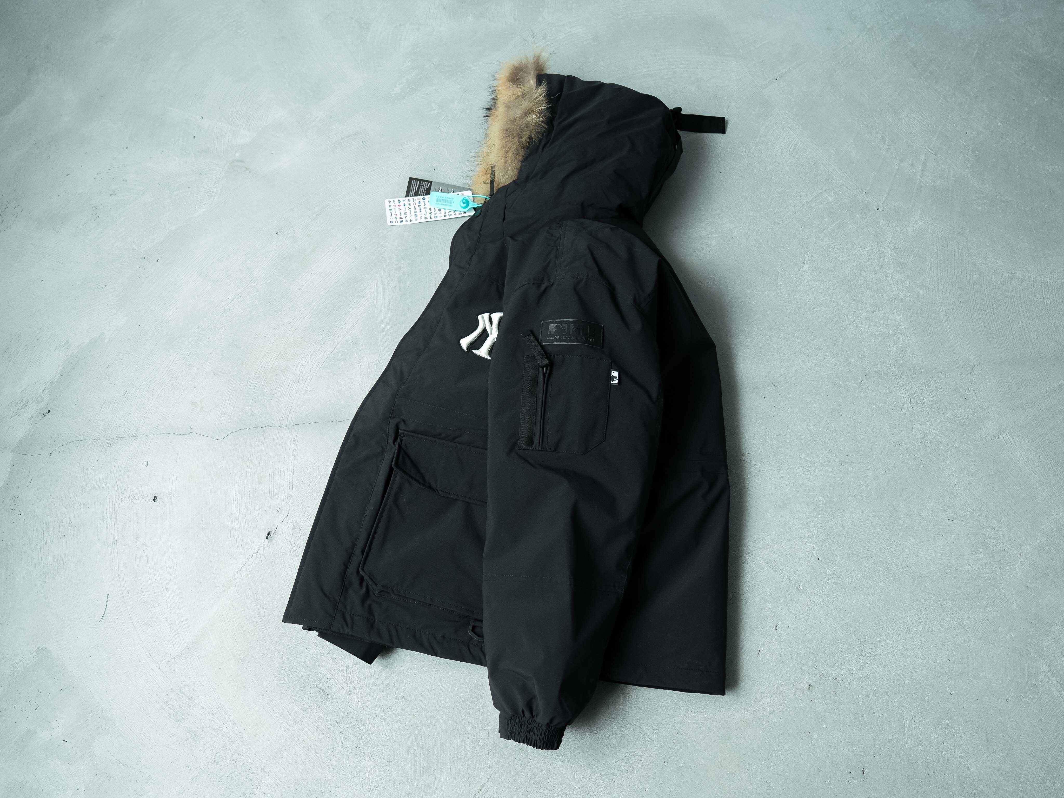 两色毛领羽绒服-麻 886007