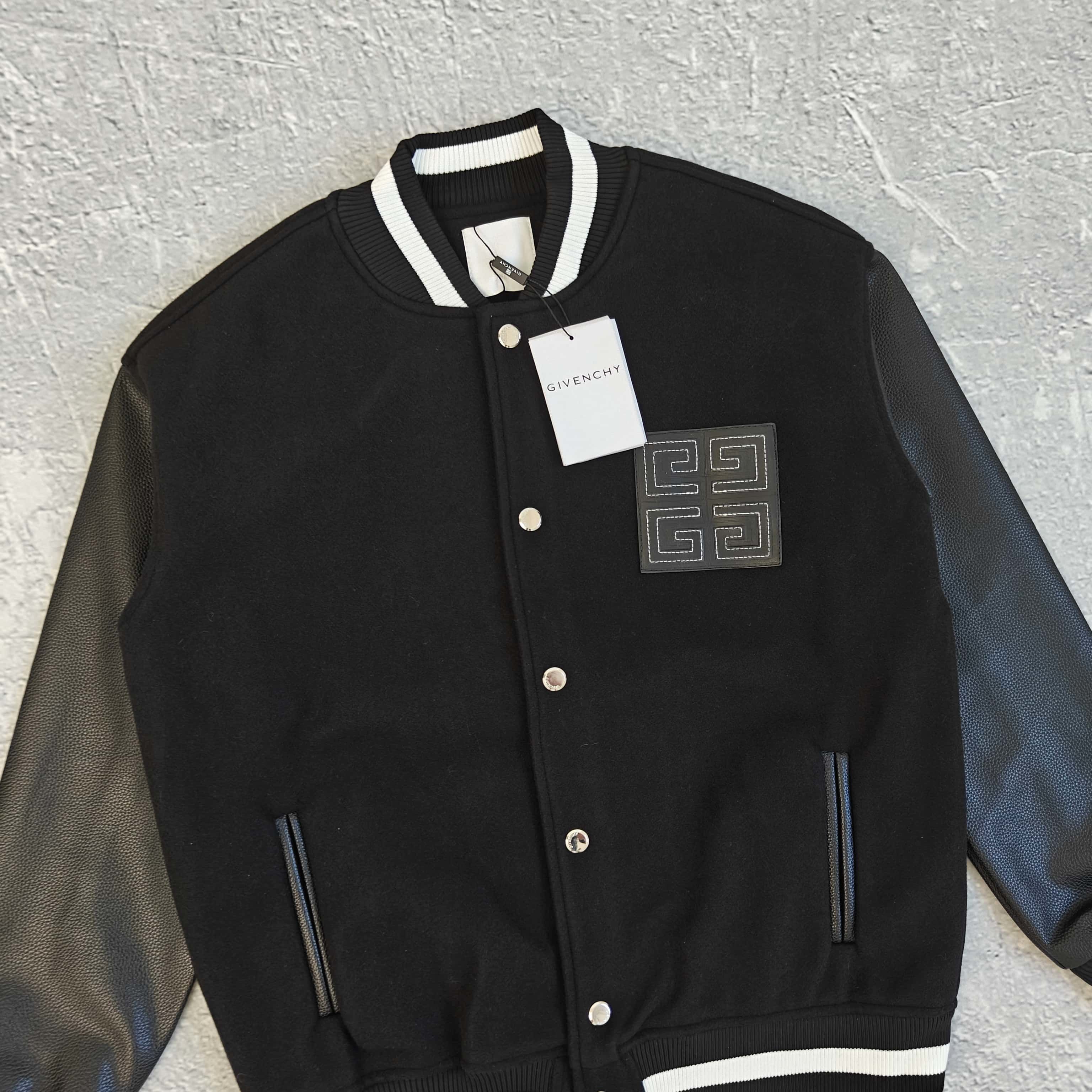 黑色拼接棒球服夹克外套 - 记 528837（ZN）
