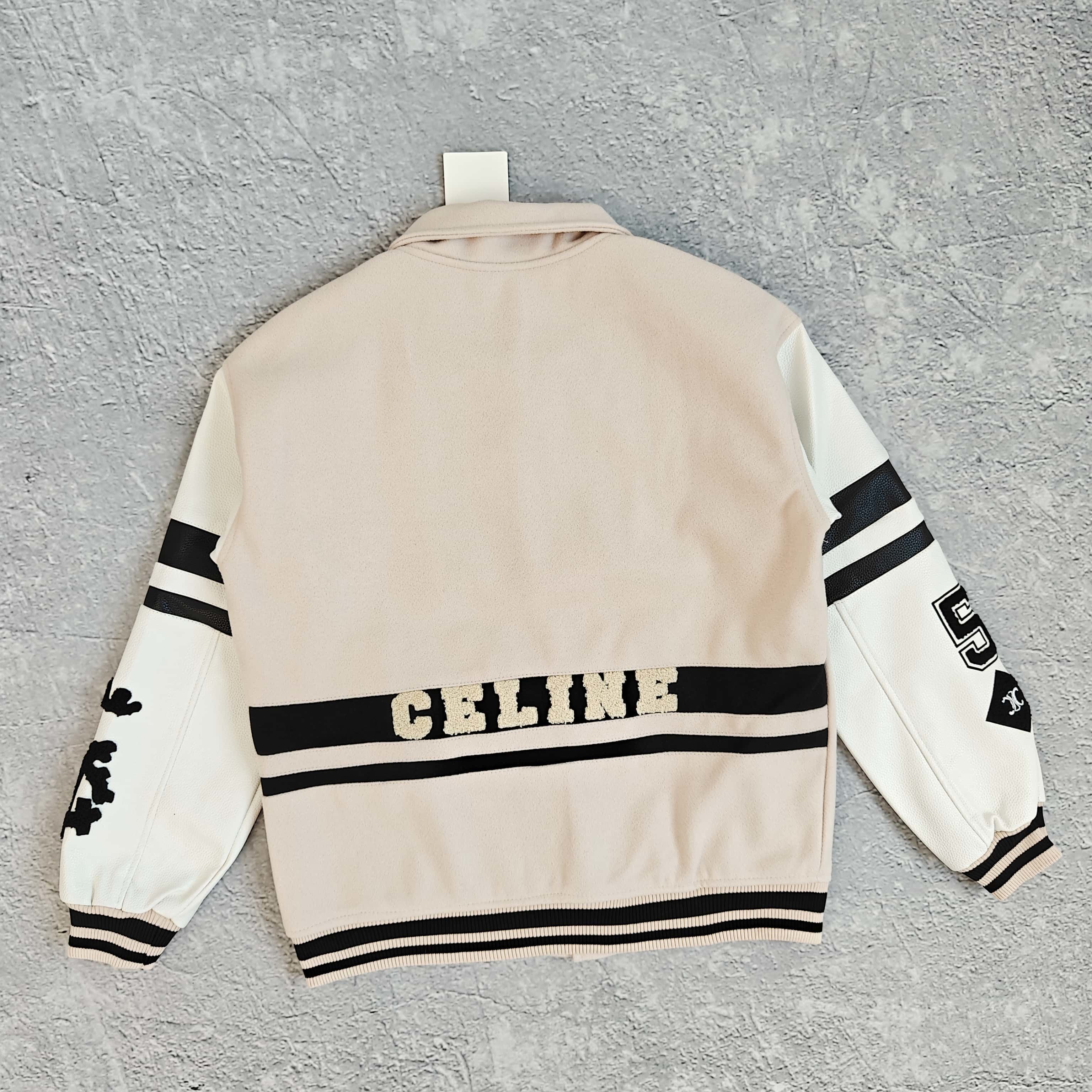 卡其白色拼接棒球服夹克外套 - 琳 528862（ZN）