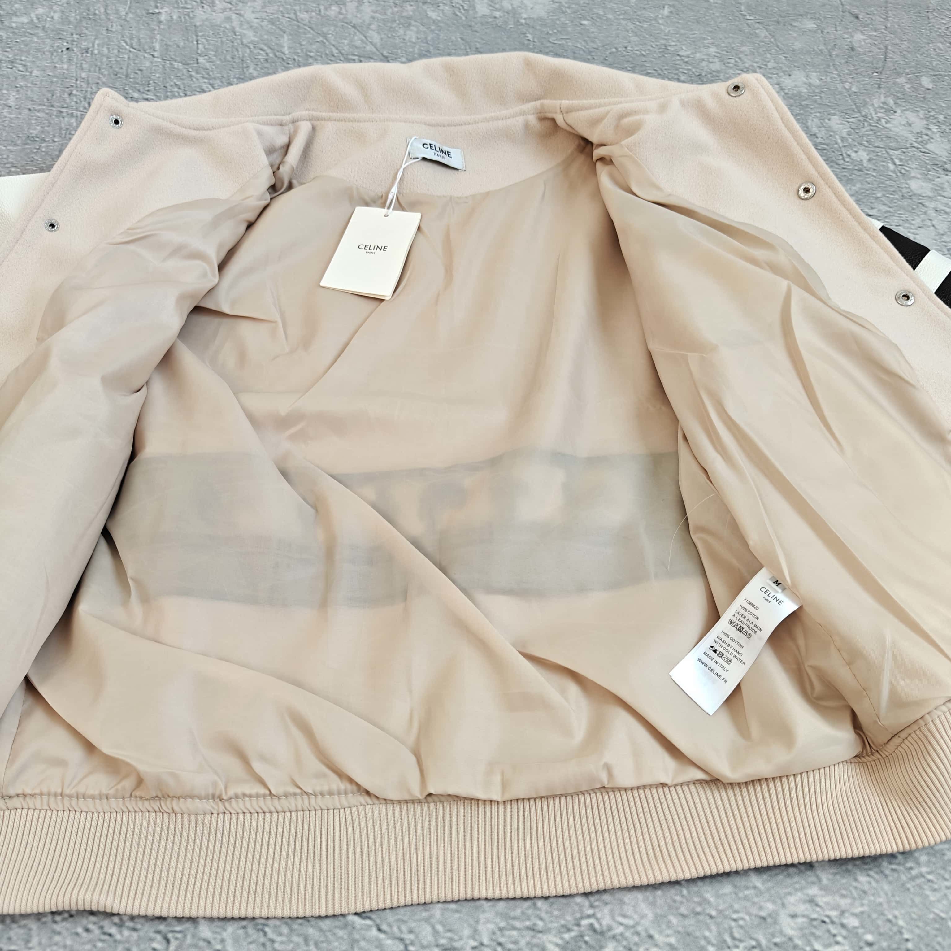 卡其白色拼接棒球服夹克外套 - 琳 528862（ZN）