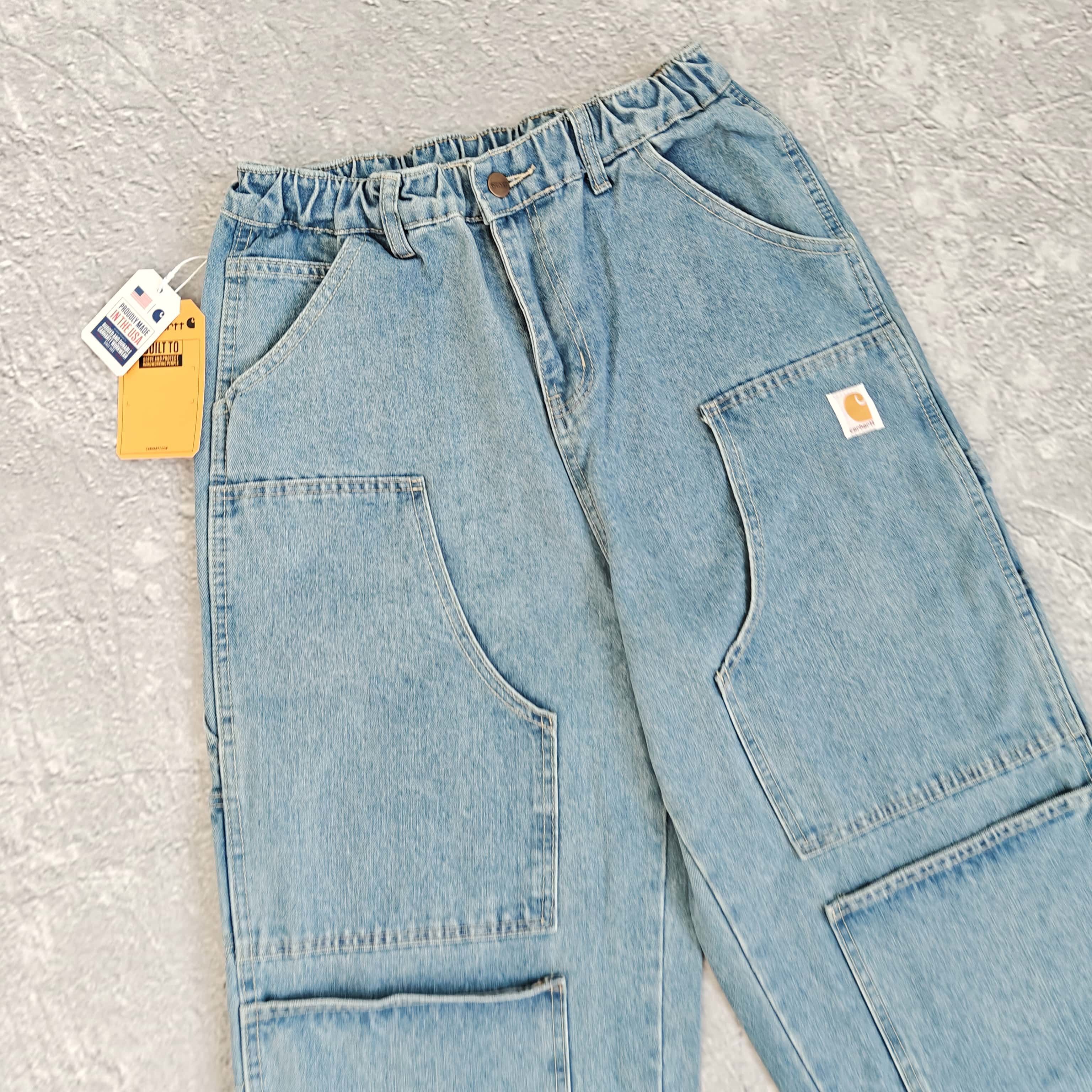 蓝色多口袋工装裤 - 卡 528417（GZ）