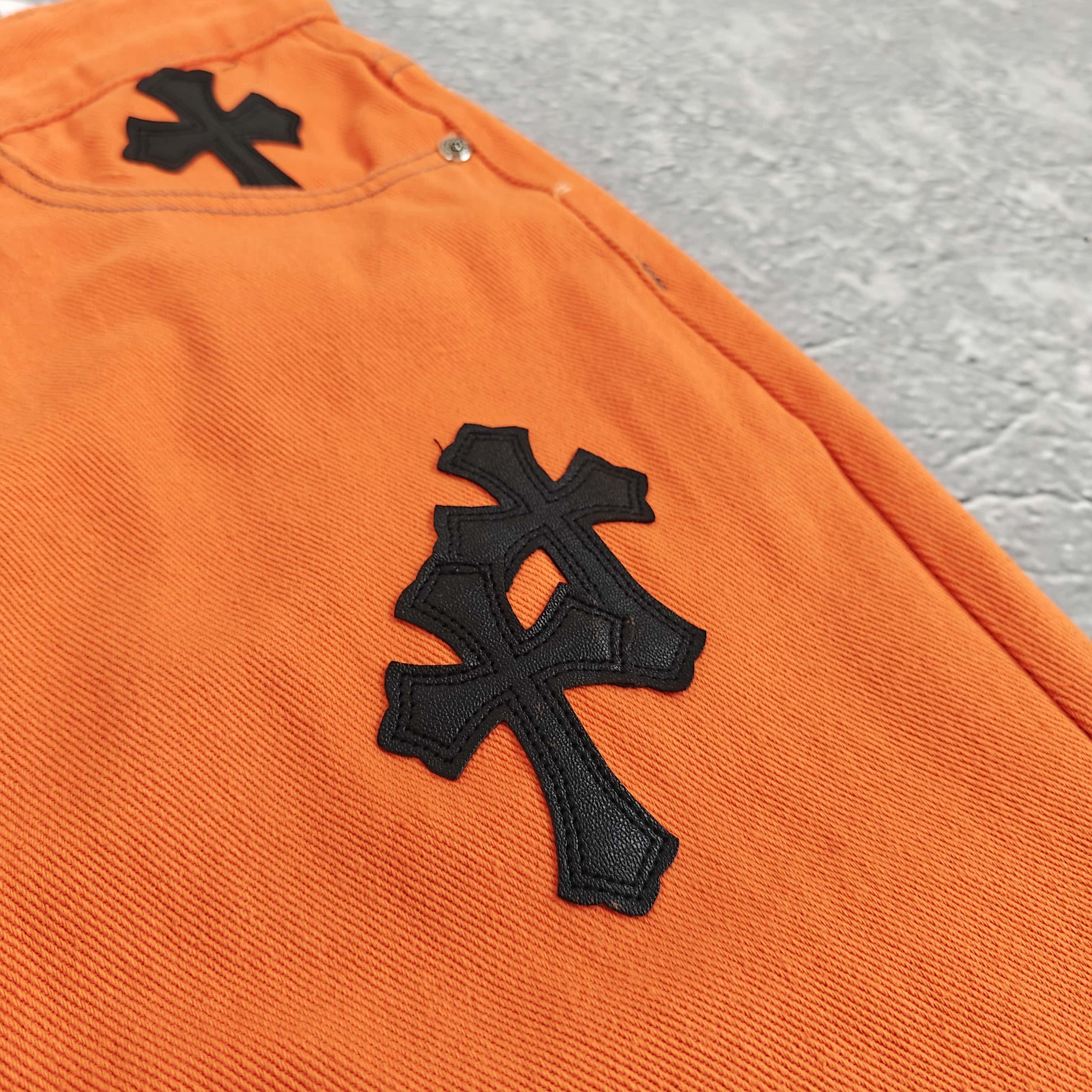 橙色黑标牛仔裤 - 可 528402 （YF）
