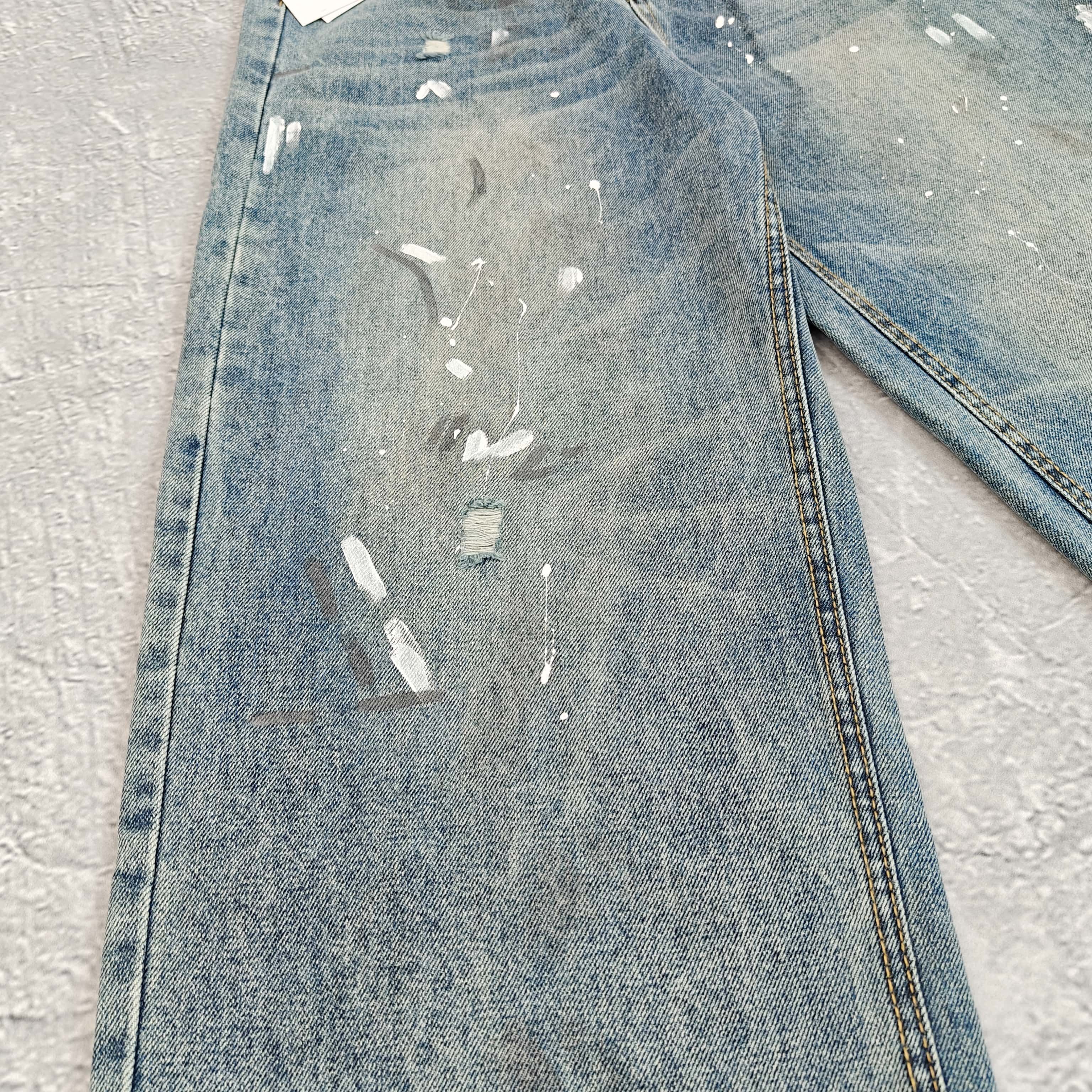 手绘水洗泼墨牛仔裤 - 希 528386 （GZ）