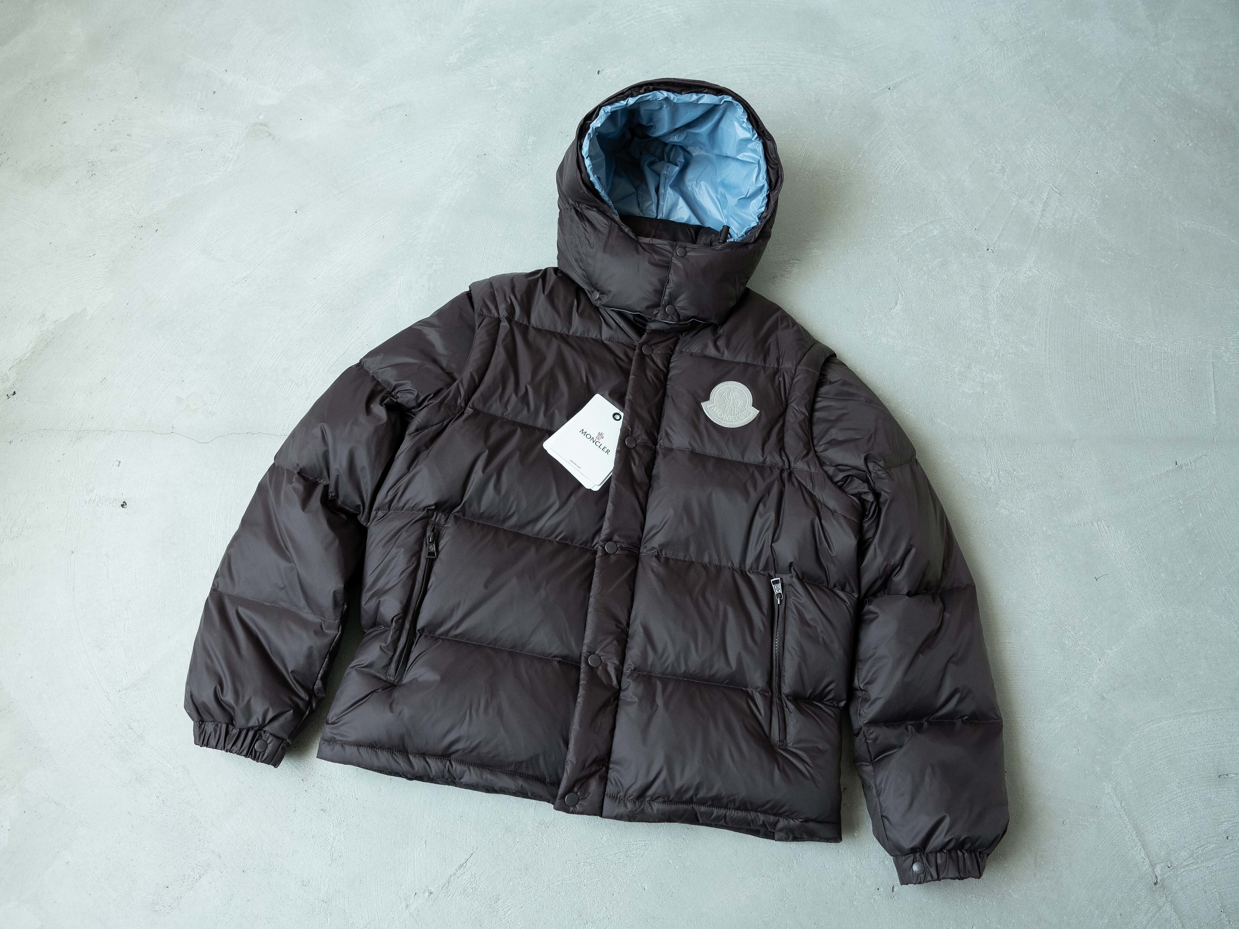 两色连帽羽绒服-孟 886002