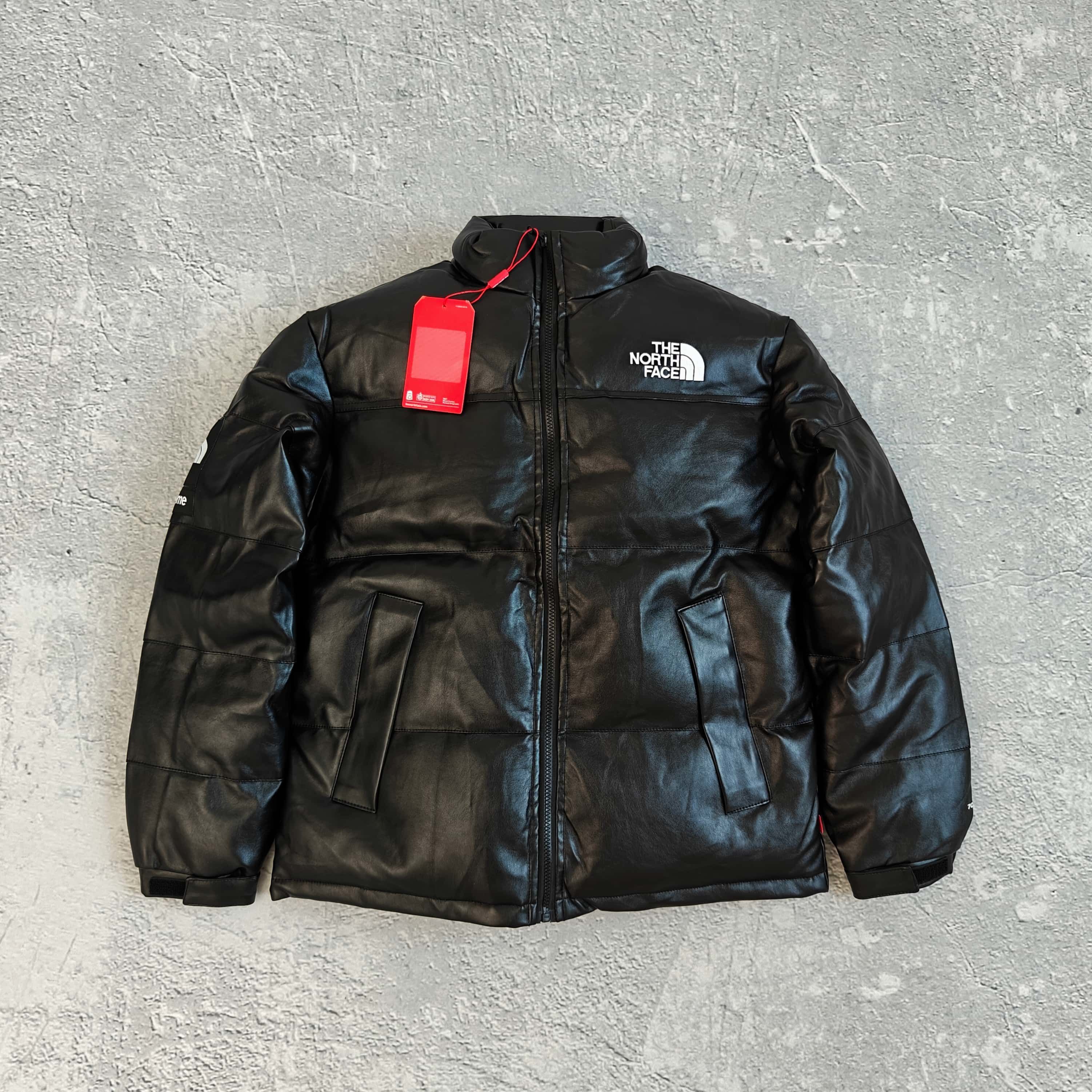 黑色皮质羽绒服-背 528970