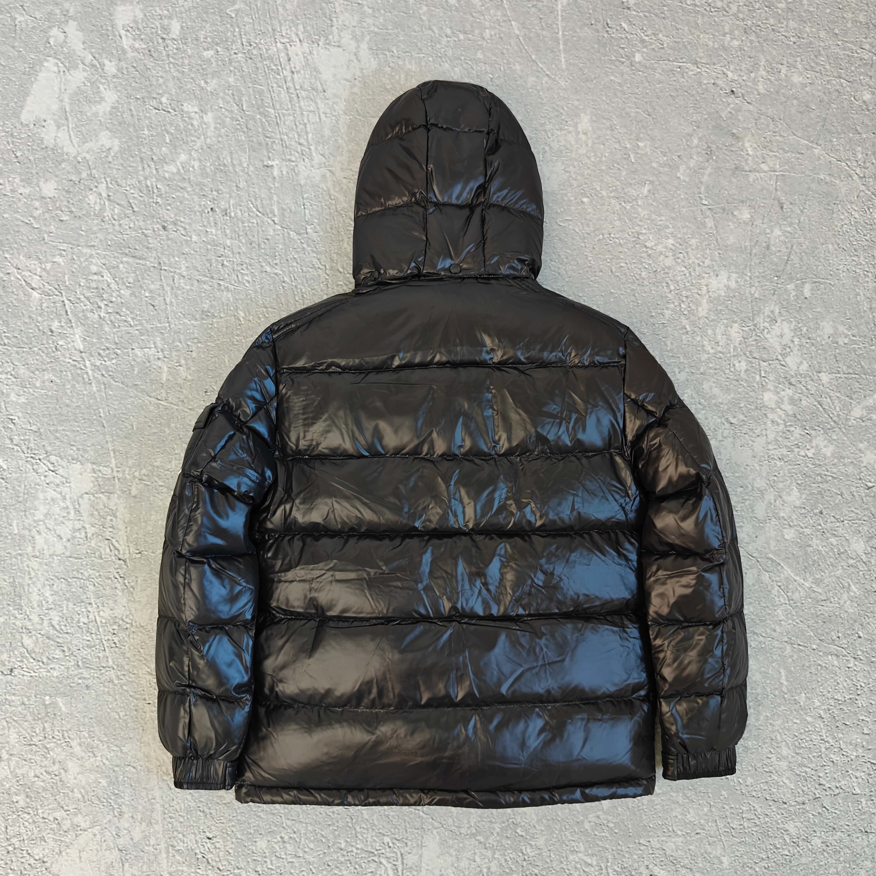 亮面连帽彩条拉链羽绒服-梦 528971